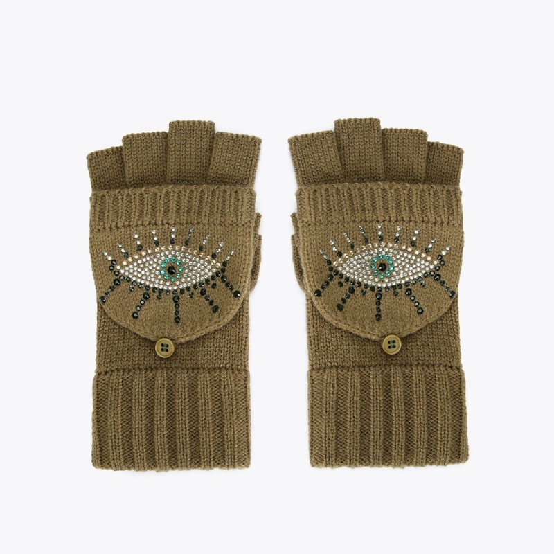 Kurt Geiger Evil Eye Mitten Kaki | HTQXMO-718