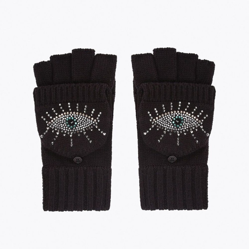 Kurt Geiger Evil Eye Mitten Negrii | TLNQXK-340