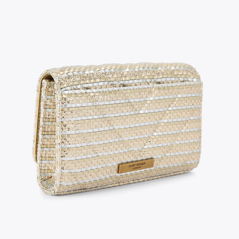 Kurt Geiger Extra Mini Kensington Bag Champagne | BLHRNU-647