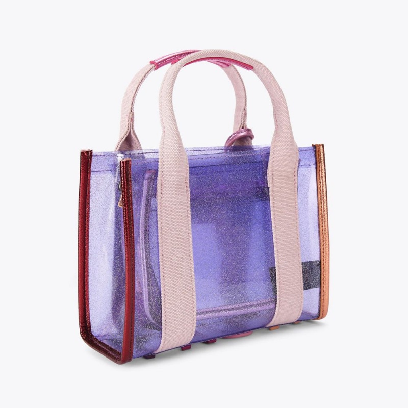 Kurt Geiger Extra Small Vinyl Southbank Tote Bag Lilac | QFEYDM-365