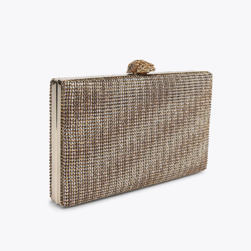 Kurt Geiger Fabric Kensington Clutch Bag Bej | MLHQBI-376