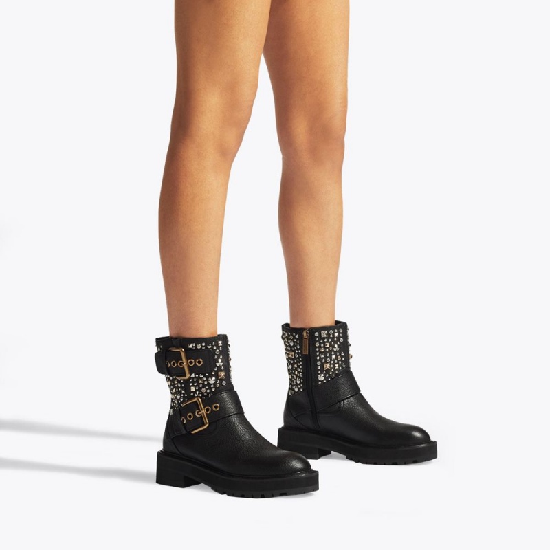 Kurt Geiger Hackney Biciclist Boot Negrii | JMLEGW-679