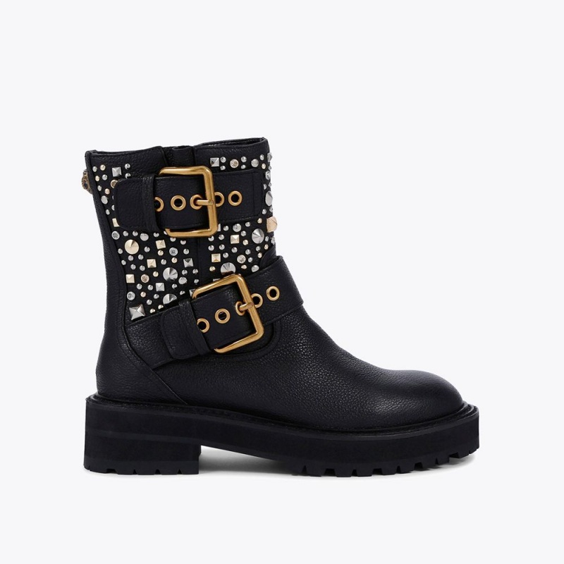 Kurt Geiger Hackney Biciclist Boot Negrii | JMLEGW-679