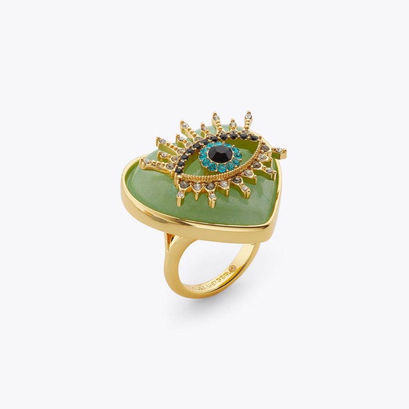 Kurt Geiger Heart Evil Eye Ring Verzi | REFBYQ-196