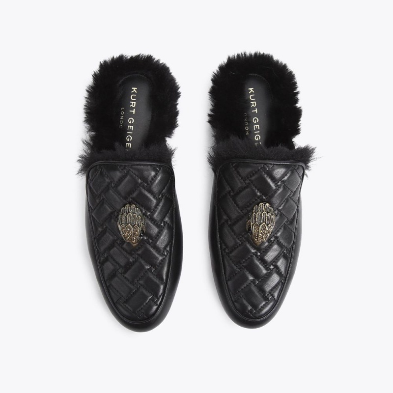 Kurt Geiger Holly Eagle Mule Negrii | OHGBWI-456