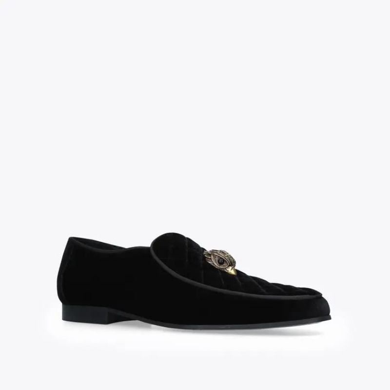 Kurt Geiger Hugh Eagle Head Loafer Negrii | HKDSWP-952