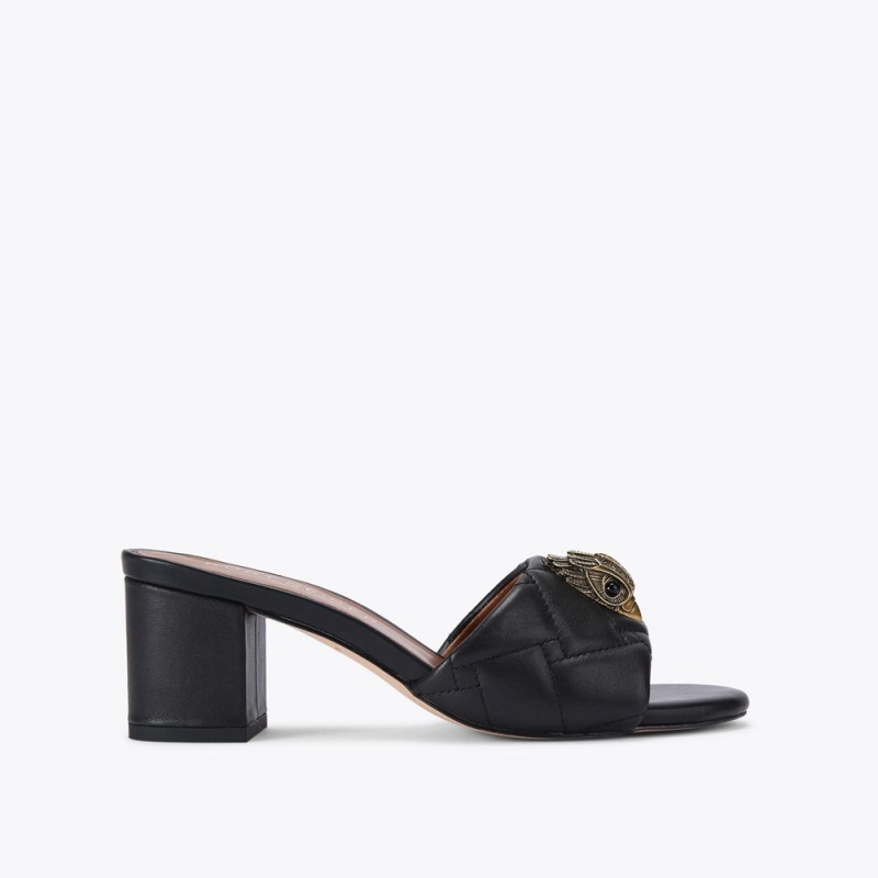 Kurt Geiger Kensington Block Mule Heel Negrii | LFDOGV-296