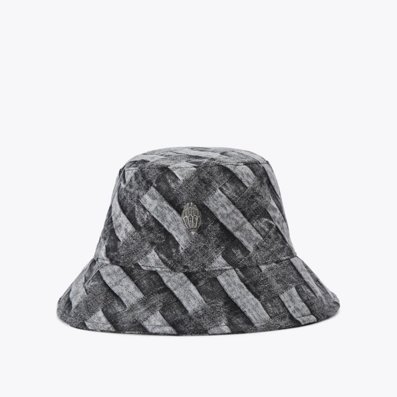 Kurt Geiger Kensington Bucket Hat Negrii Gri | YDAFUK-952