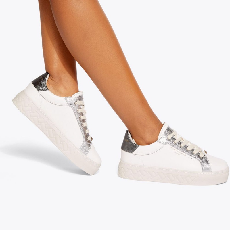 Kurt Geiger Kensington Cupsole Sneaker Albi Argintii | FBDGZM-601