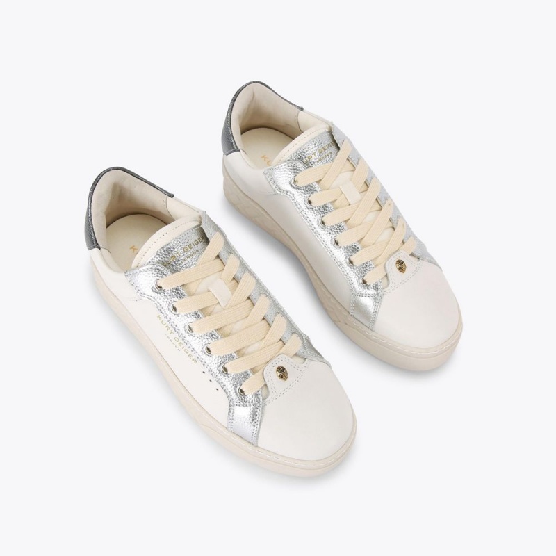 Kurt Geiger Kensington Cupsole Sneaker Albi Argintii | FBDGZM-601