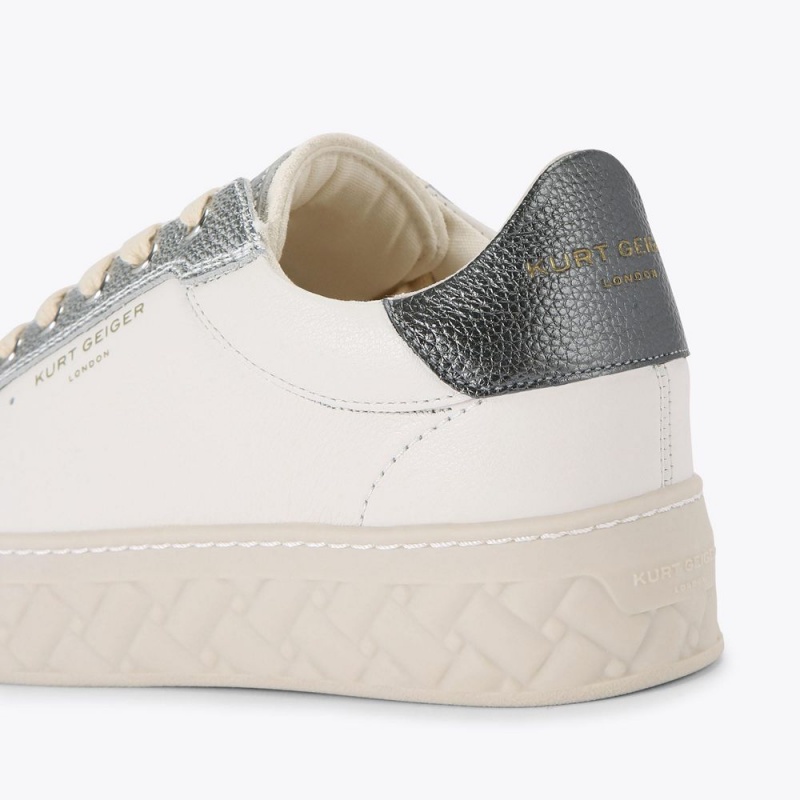 Kurt Geiger Kensington Cupsole Sneaker Albi Argintii | FBDGZM-601