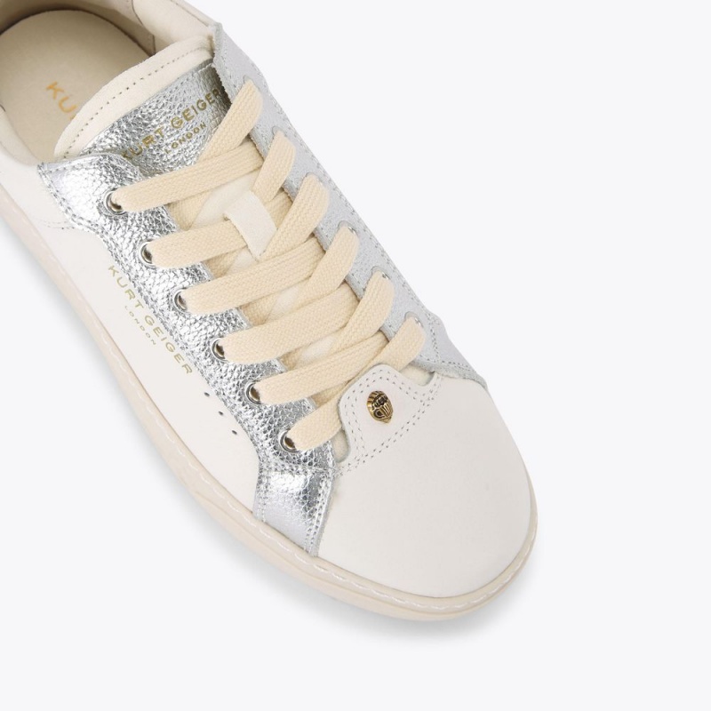 Kurt Geiger Kensington Cupsole Sneaker Albi Argintii | FBDGZM-601