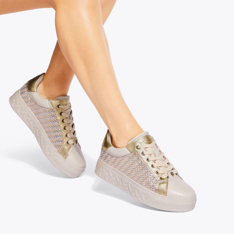 Kurt Geiger Kensington Cupsole Sneaker Bej Aurii | OWUZSR-063