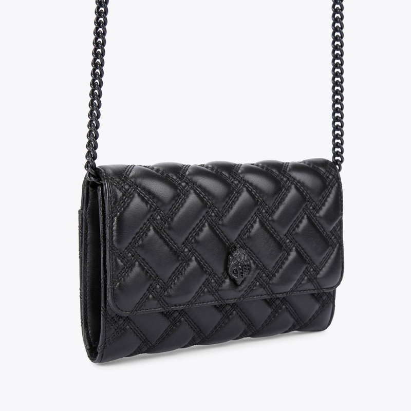 Kurt Geiger Kensington Drench Wallet On Chain Negrii | MJYTUK-650