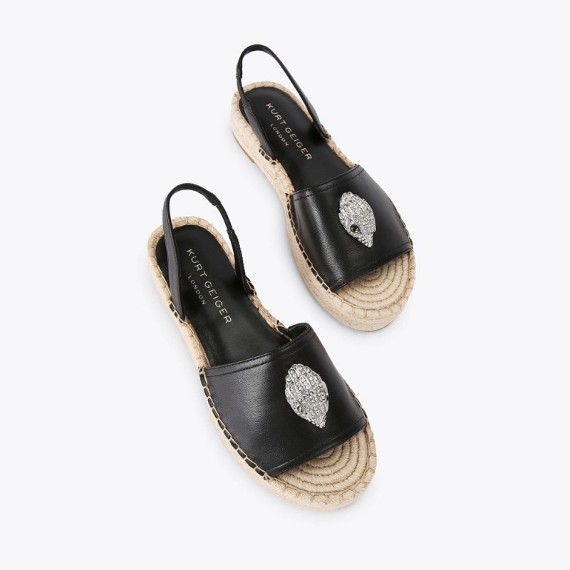 Kurt Geiger Kensington Espadrile Sandal Negrii | SWKMXV-283