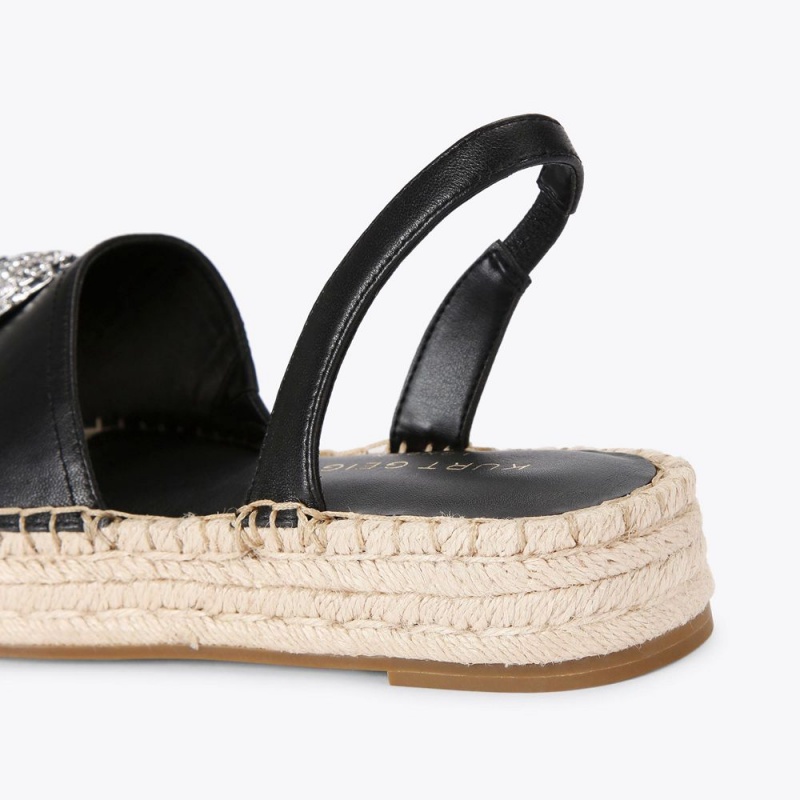 Kurt Geiger Kensington Espadrile Sandal Negrii | SWKMXV-283