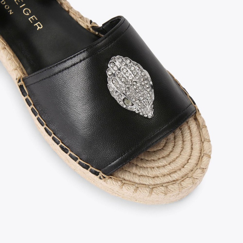 Kurt Geiger Kensington Espadrile Sandal Negrii | SWKMXV-283