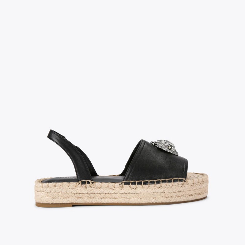 Kurt Geiger Kensington Espadrile Sandal Negrii | SWKMXV-283