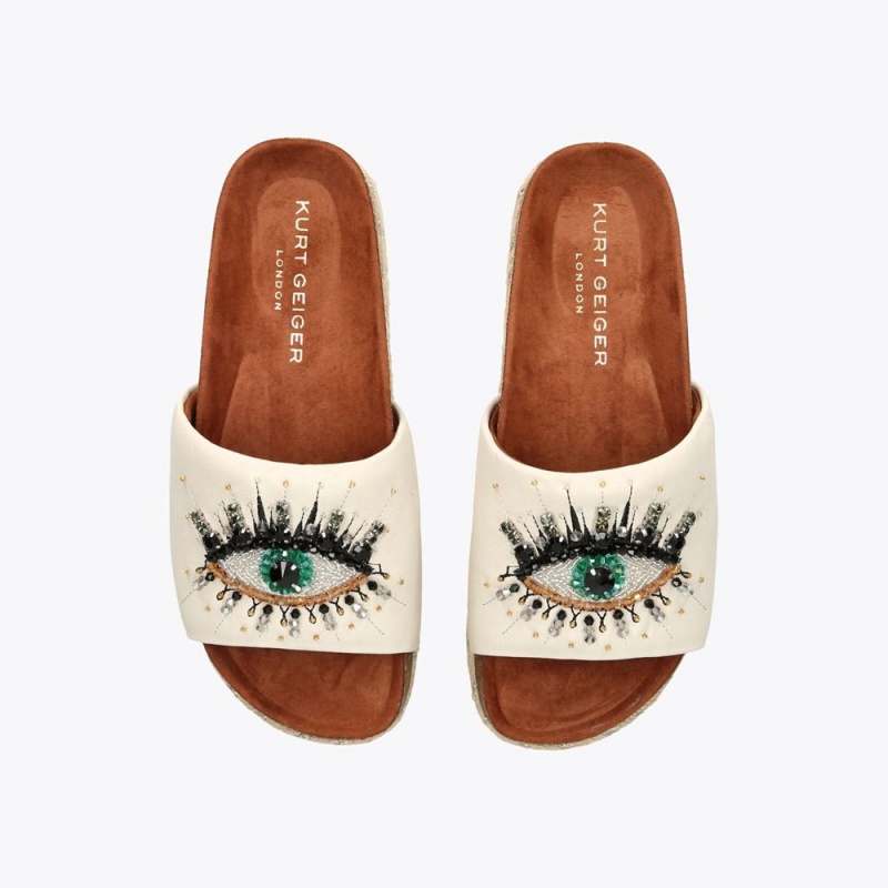 Kurt Geiger Kensington Eye Flatform Sandal Albi | DEPFBR-653