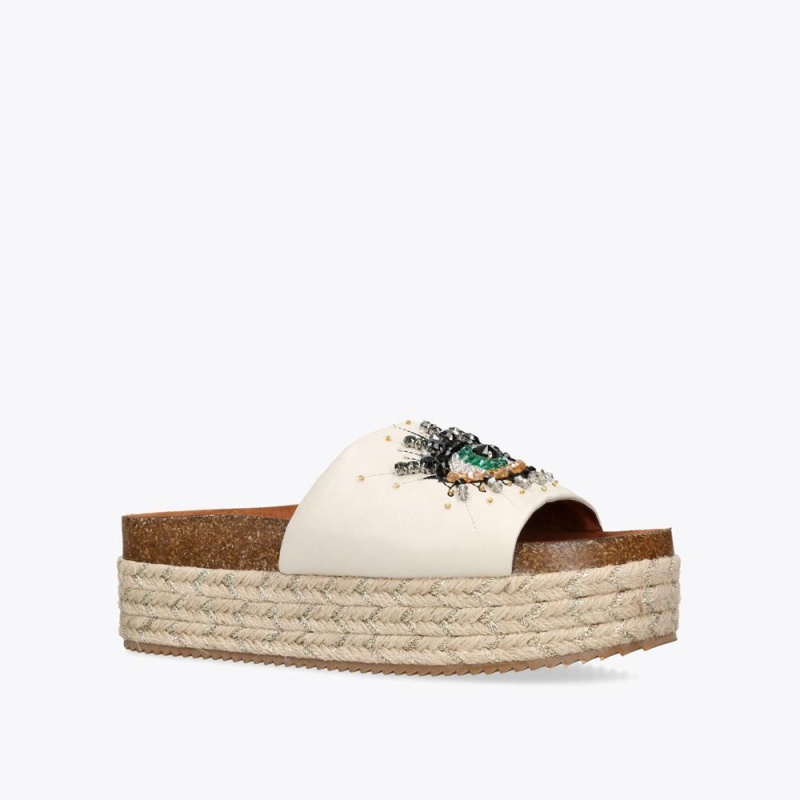 Kurt Geiger Kensington Eye Flatform Sandal Albi | DEPFBR-653