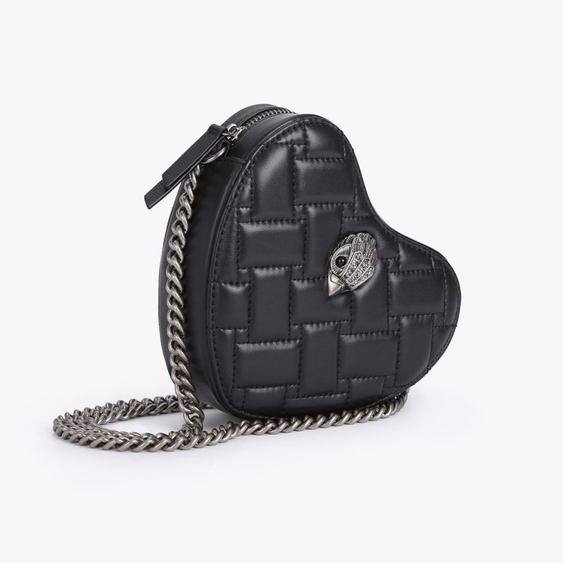 Kurt Geiger Kensington Heart Bag Negrii | NRKBDF-346