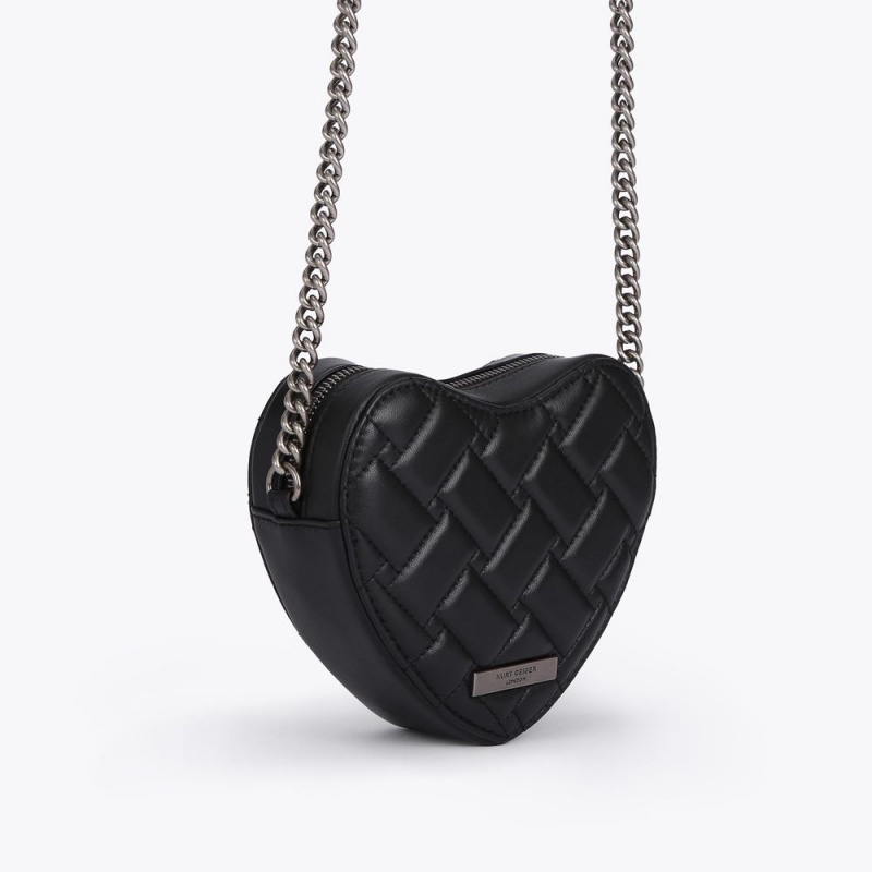 Kurt Geiger Kensington Heart Bag Negrii | NRKBDF-346