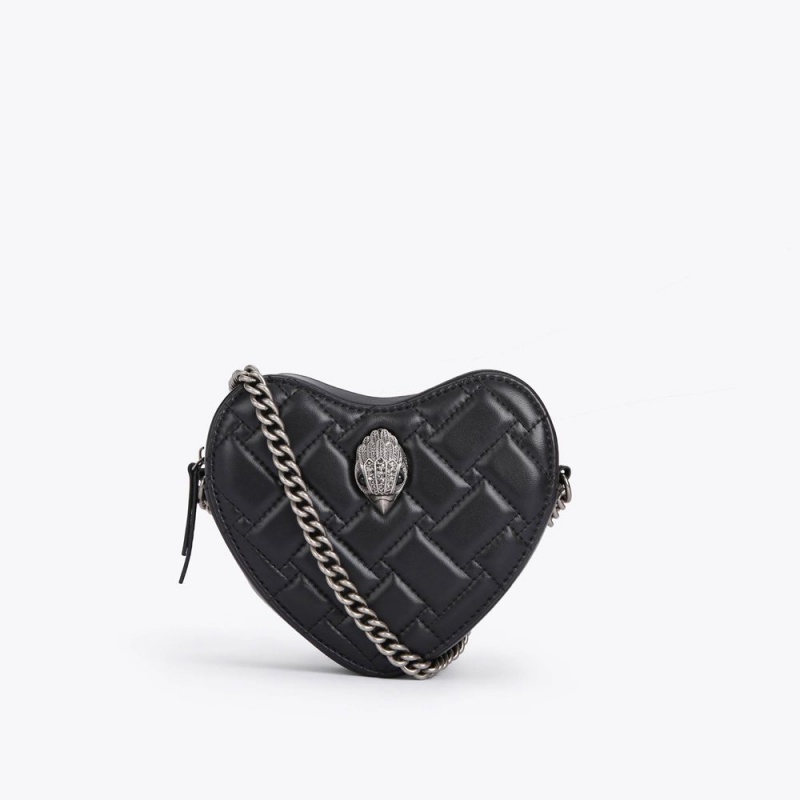 Kurt Geiger Kensington Heart Bag Negrii | NRKBDF-346