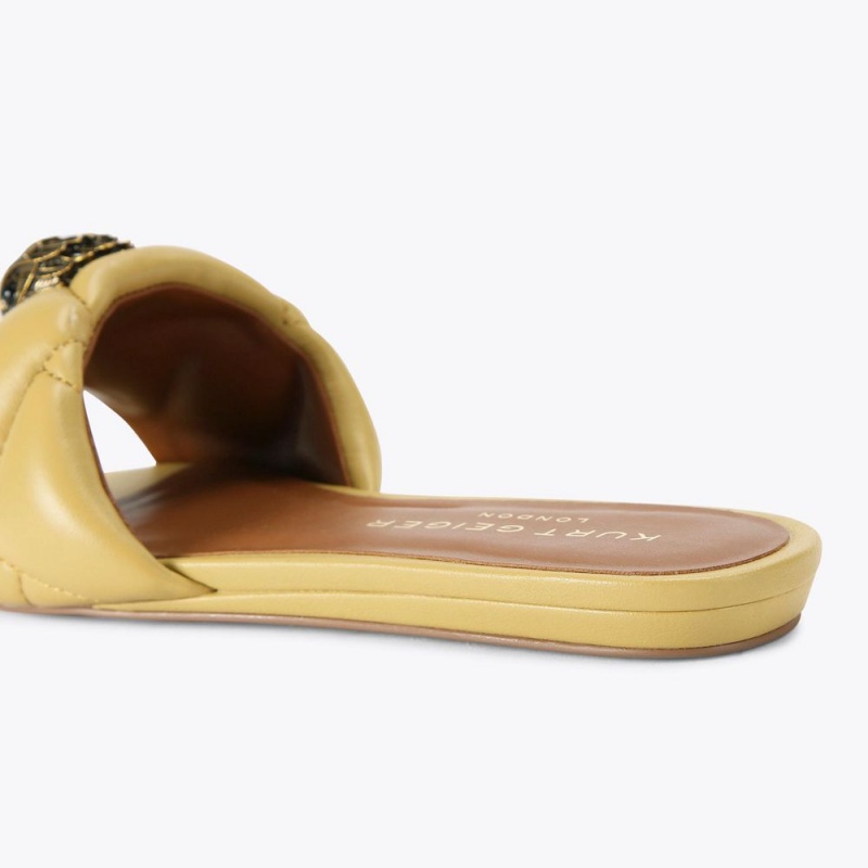 Kurt Geiger Kensington Puff Plati Sandal Galbeni | INTMFW-984