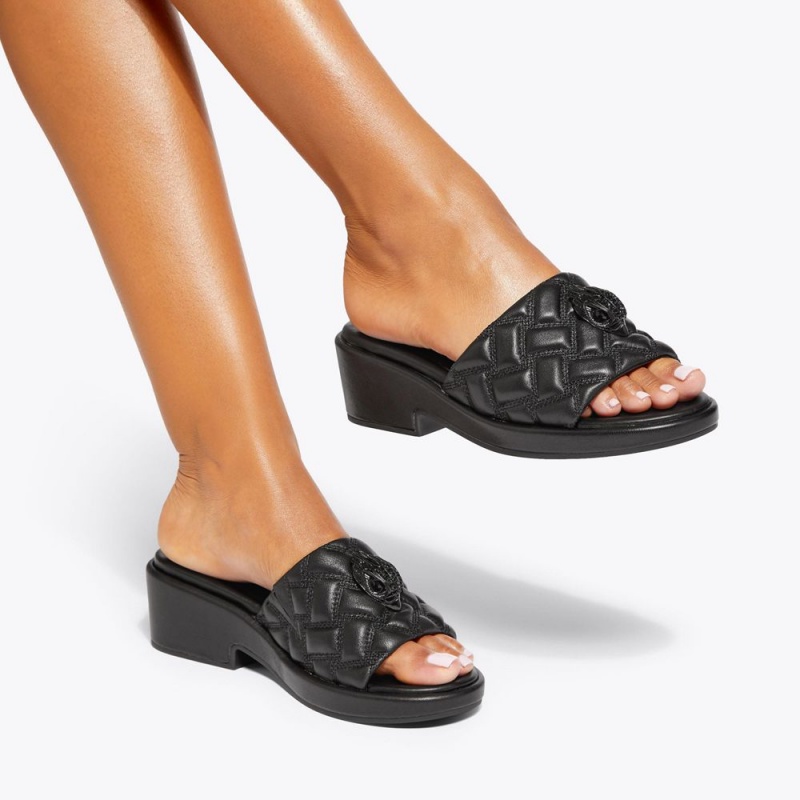 Kurt Geiger Kensington Slip On Sandal Negrii | FWUHBO-645