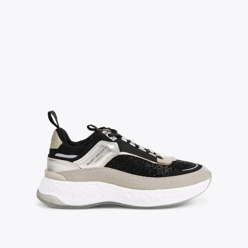 Kurt Geiger Kensington Sneaker Negrii Bej | LEQCJV-038