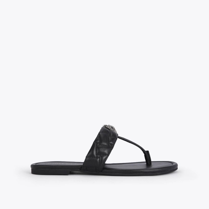 Kurt Geiger Kensington T-Bar Sandal Negrii | MOSXJC-086