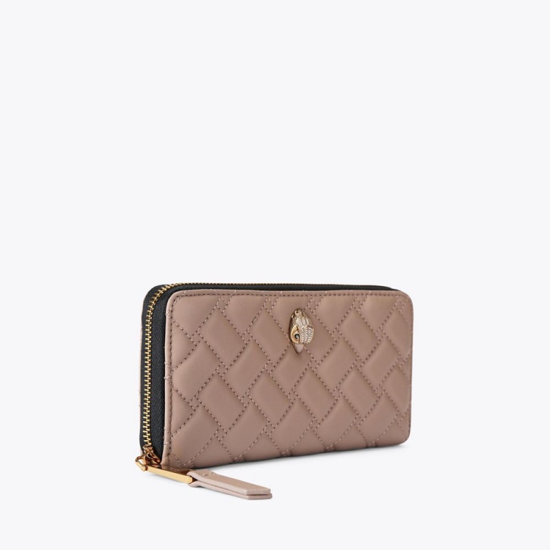 Kurt Geiger Kensington Zip Around Wallet Taupe | CWYAVN-708