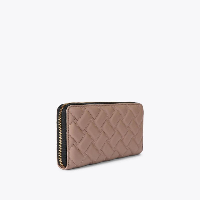 Kurt Geiger Kensington Zip Around Wallet Taupe | CWYAVN-708