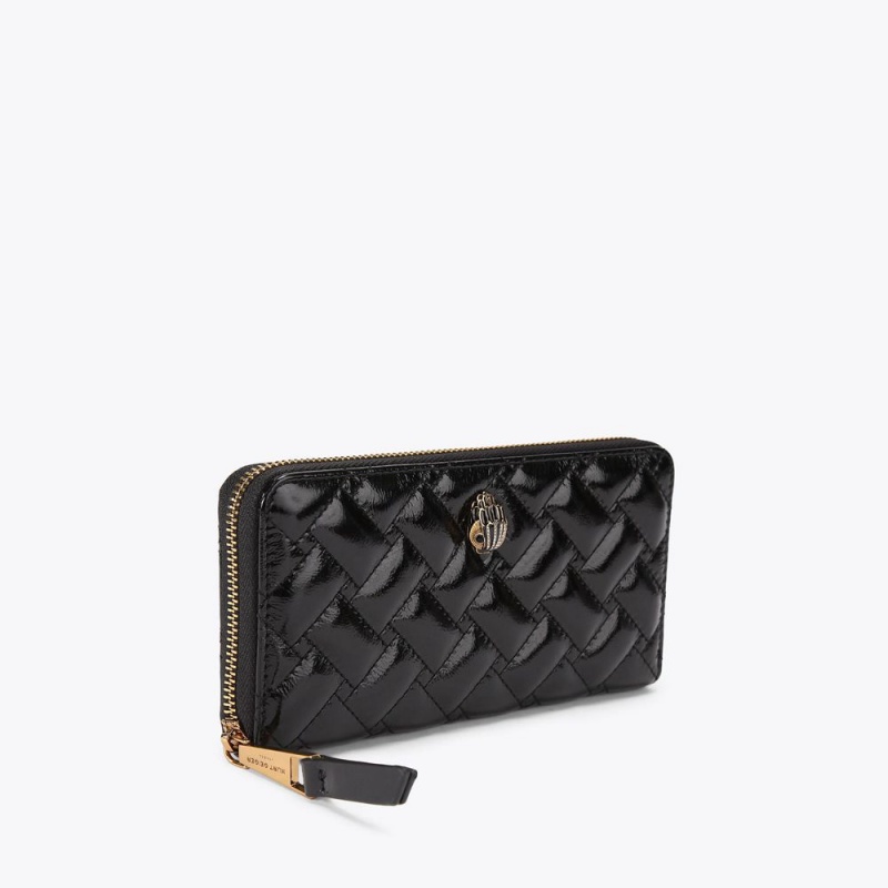 Kurt Geiger Kensington Zip Around Wallet Negrii | IPCBLN-892