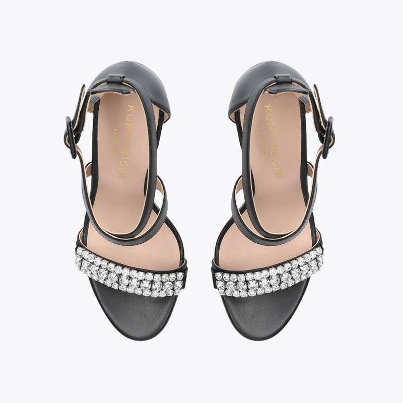 Kurt Geiger Knightsbridge Crystal Negrii | BSLUQY-714