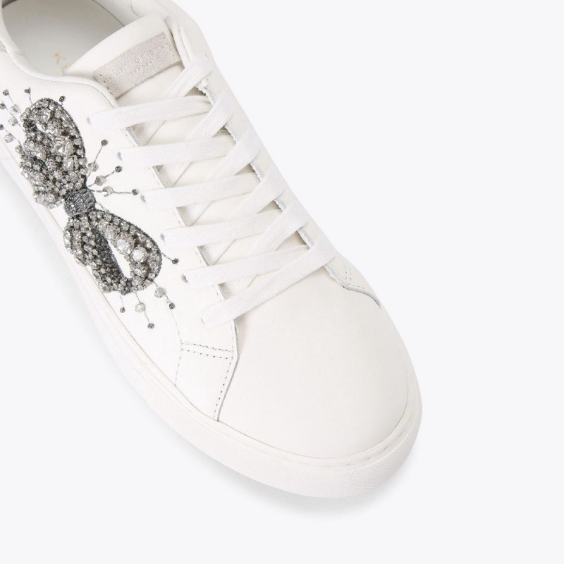 Kurt Geiger Laney Bow Sneaker Albi | UILKHN-430