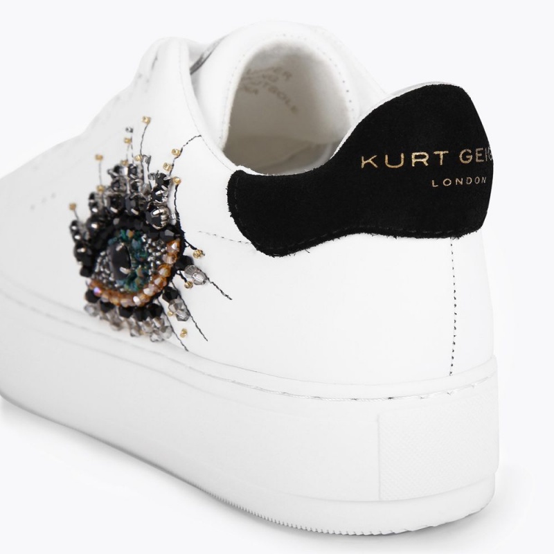 Kurt Geiger Laney Evil Eye Sneaker Albi Negrii | YCMNAB-364