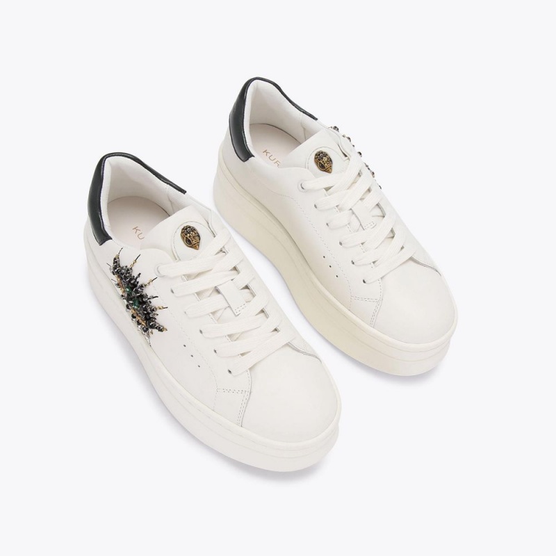 Kurt Geiger Laney Pumped Eye Sneaker Albi Negrii | JWFNQX-832