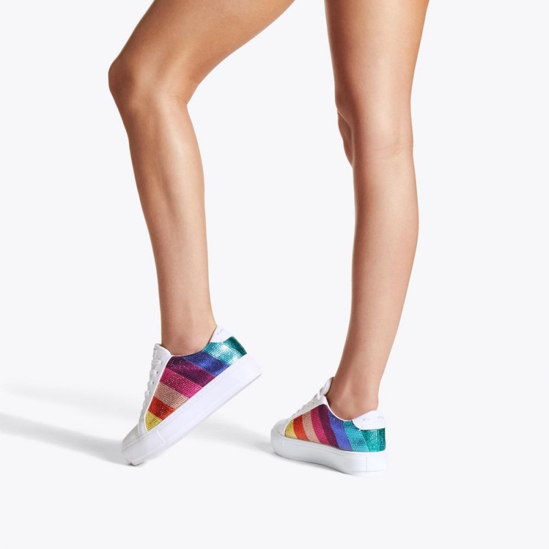 Kurt Geiger Laney Stripe Crystal Sneaker Colorati | KMPLNT-710