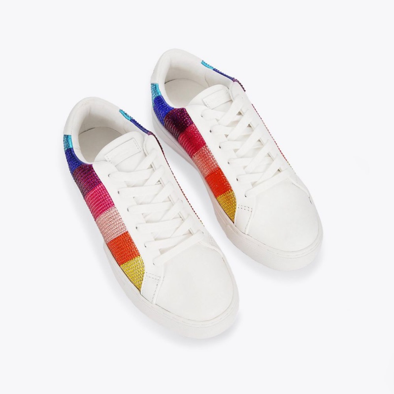 Kurt Geiger Laney Stripe Crystal Sneaker Colorati | KMPLNT-710