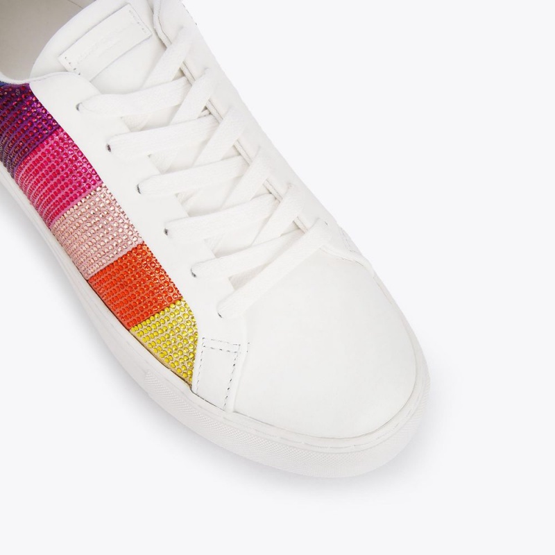 Kurt Geiger Laney Stripe Crystal Sneaker Colorati | KMPLNT-710