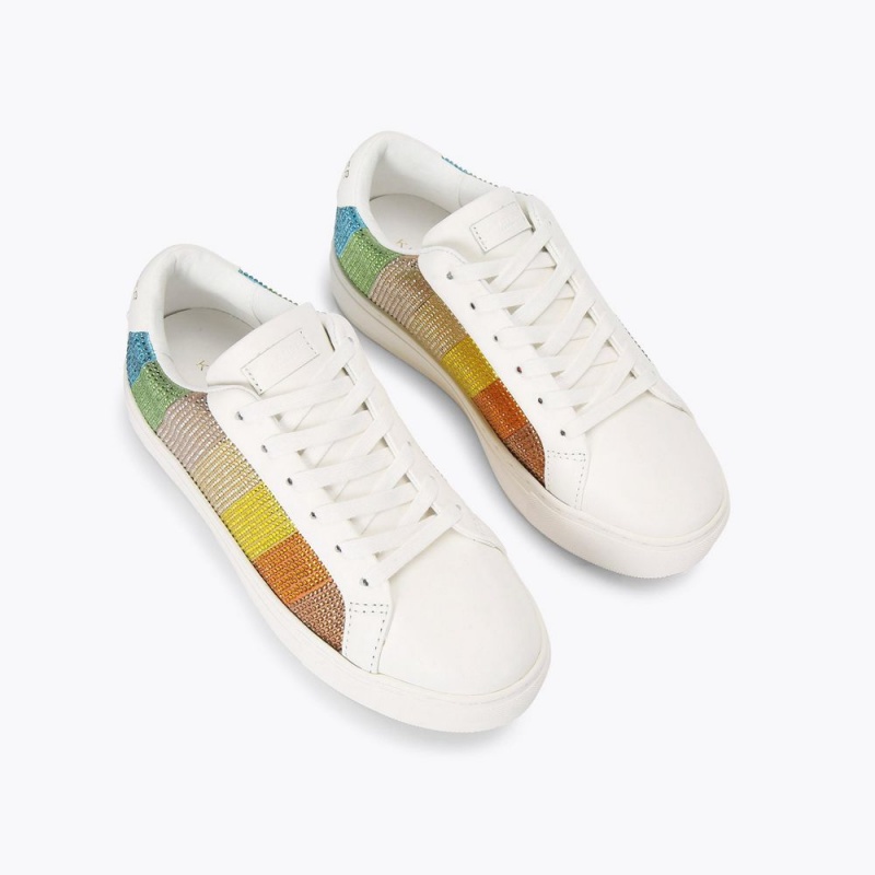 Kurt Geiger Laney Stripe Crystal Sneaker Colorati | XVTUPF-614