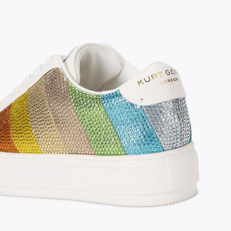 Kurt Geiger Laney Stripe Crystal Sneaker Colorati | XVTUPF-614