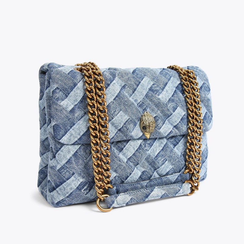 Kurt Geiger Large Denim Kensington Bag Denim | POITUQ-891