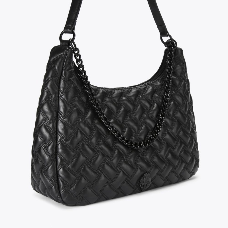 Kurt Geiger Large Kensington Drench Hobo Bag Negrii | LRHZPY-962