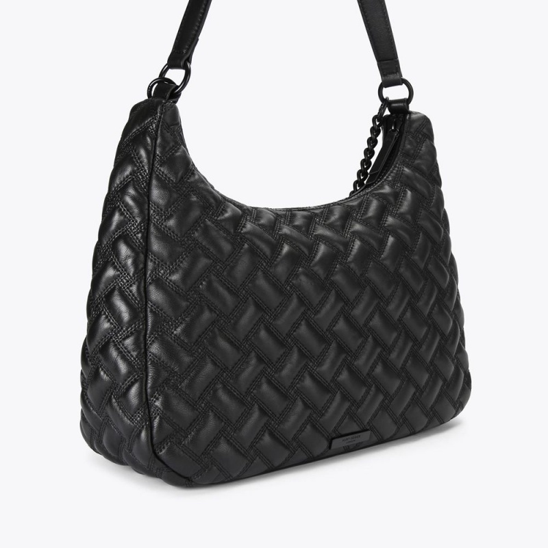 Kurt Geiger Large Kensington Drench Hobo Bag Negrii | LRHZPY-962