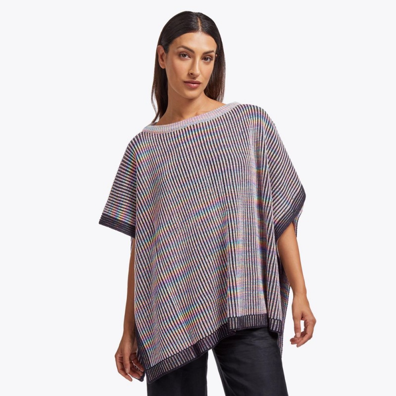 Kurt Geiger Marled Poncho Negrii | DRELYI-492