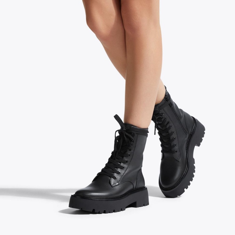 Kurt Geiger Matilda Dantela Up Boot Negrii | MYJARZ-761