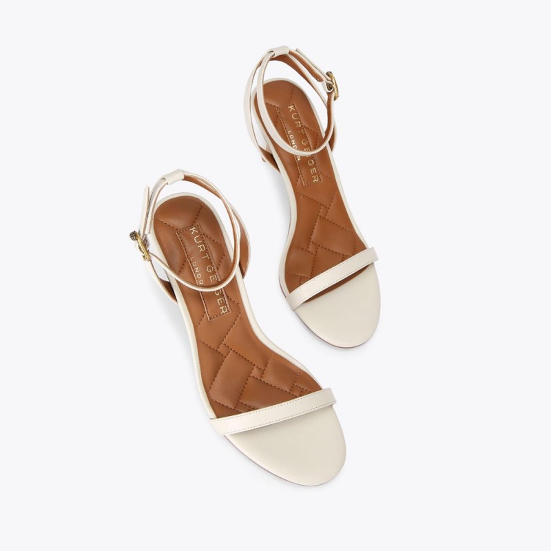 Kurt Geiger Mayfair Cu Bretele Heel Albi | TABEVZ-195