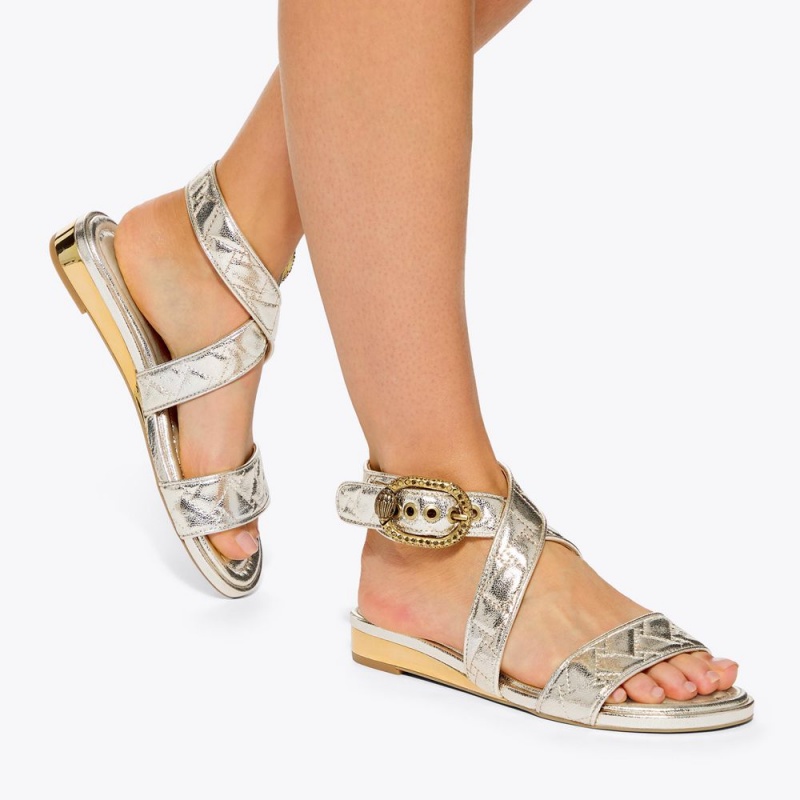 Kurt Geiger Mayfair Plati Sandal Argintii | YXHPOJ-689